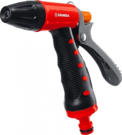 Пистолет для полива GRINDA T-R плавная регулировка, курок сзади, пластиковый с tp [8-427186]
