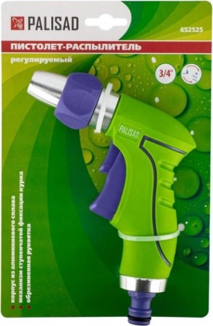 Пистолет для полива PALISAD 652525 регулируемый, металлический корпус Пистолет для полива PALISAD 652525 регулируемый, металлический корпус