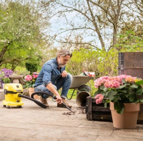 Пылесос аккумуляторный KARCHER WD 2-18 V-12/18 (1.628-500.0), без акб и з/у [1.628-500.0]