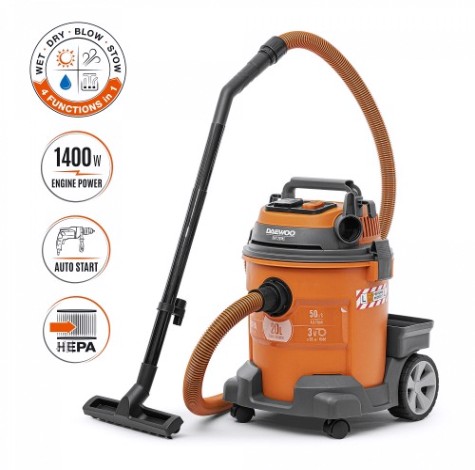 Пылесос для строительных работ DAEWOO DAVC 2014S c розеткой