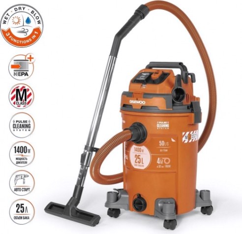 Пылесос строительный с системой очистки DAEWOO DAVC 2500SD