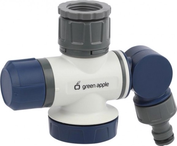 Распределитель GREEN APPLE двухканальный (кран+штуцер) GARP-02