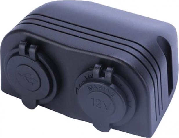 Разъем USB SKIPPER SK-DS6-1021/2023 5В 3.1А и прикуриватель для крепления на приборную панель [SK-DS6-1021/2023]