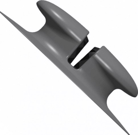 Роульс якорный SKIPPER армированный полиамид, ПВХ, 230x190 мм, черный [SK-21230]