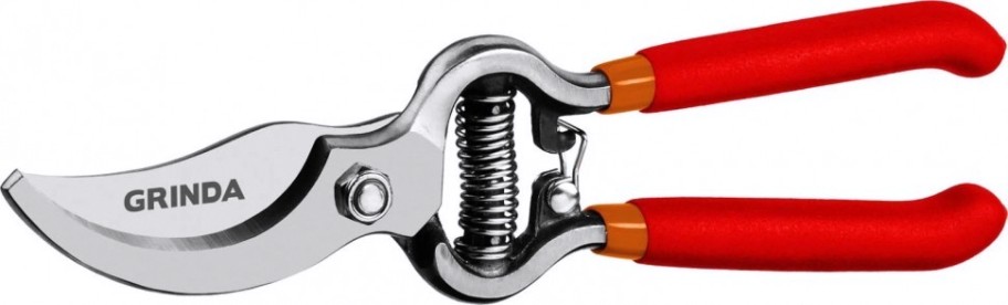 Секатор GRINDA G-3 G-3 цельнокованый, плоскостной, 200мм [423103]