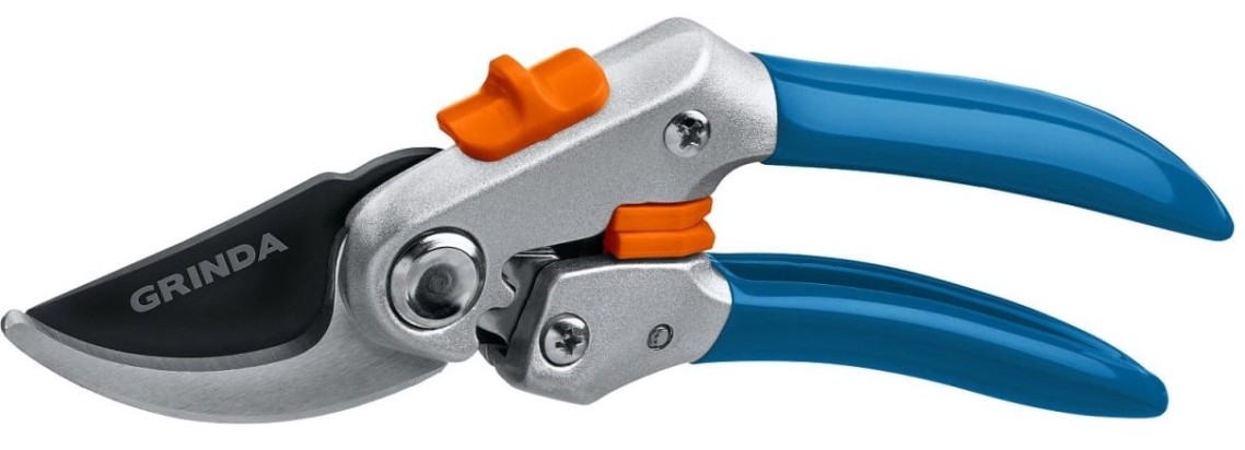 Секатор GRINDA P-51 c двухкомпонентными рукоятками, 210 м [423451_z01]