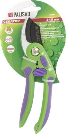 Секатор PALISAD с наковальней, регулировка захвата, двухкомпонентные рукоятки, 60486 [60486]