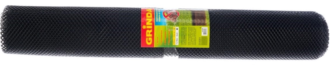 Сетка газонная GRINDA 9х9 мм против кротов, цвет черный, 1х10 м [422285]
