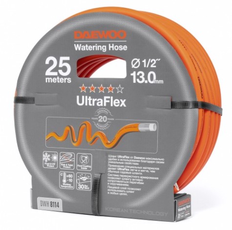 Шланг для полива DAEWOO DWH 8114 ultraflex Ø 1/2" (13мм), 25 м