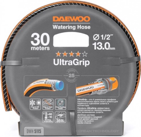 Шланг для полива DAEWOO UltraGrip 1/2" х 30 м [DWH 5115]