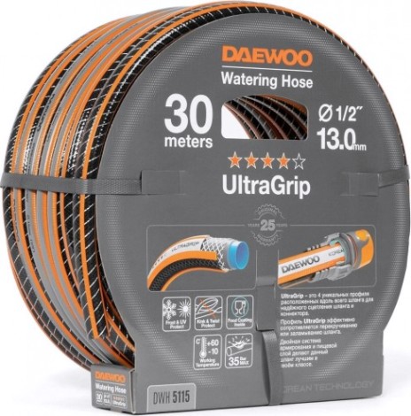 Шланг для полива DAEWOO UltraGrip 1/2" х 30 м [DWH 5115]