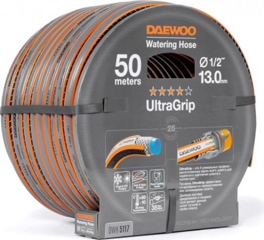 Шланг для полива DAEWOO UltraGrip 1/2" х 50 м [DWH 5117]