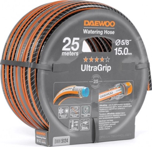 Шланг для полива DAEWOO UltraGrip 5/8" х 25 м [DWH 5124]
