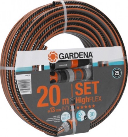 Шланг для полива GARDENA Highflex 1/2" х 20 м с комплектом фитингов 18064-20.000.00 [18064-20.000.00]