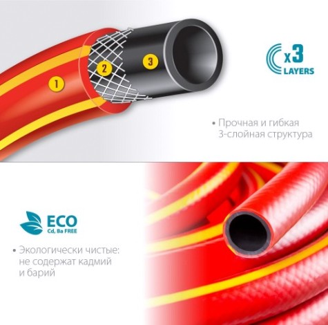 Шланг для полива GRINDA EXPERT 3 proline 1/2" 15 м 35 атм трехслойный армированный [8-429005-1/2-15_z02]