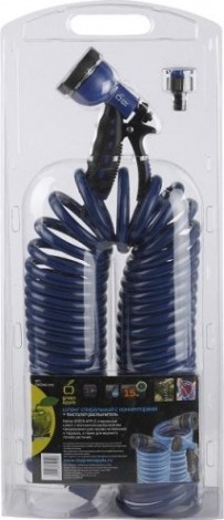 Шланг спиральный GREEN APPLE GWSM6-033 с комплектом для полива Шланг спиральный GREEN APPLE GWSM6-033 с комплектом для полива
