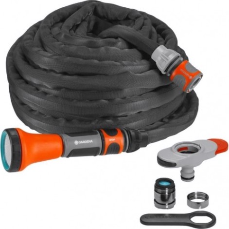 Шланг текстильный GARDENA Liano 1/2" х 10 м с комплектом для полива 18427-32.000.00 [18427-32.000.00]
