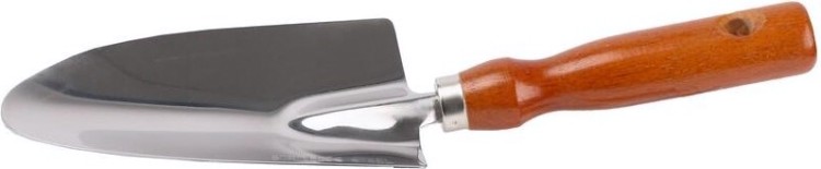 Совок посадочный GRINDA 8-421111 широкий из нержавеющей стали, деревянная ручка, 290 мм [8-421111_z01]