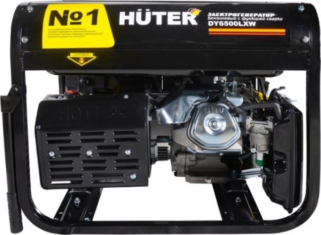 Сварочный генератор HUTER DY 6500 LXW с колесами [64/1/18]