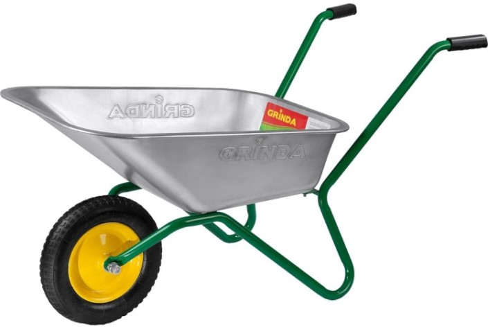 Тачка садовая GRINDA GB-1 одноколесная, 100 кг [422399_z01]