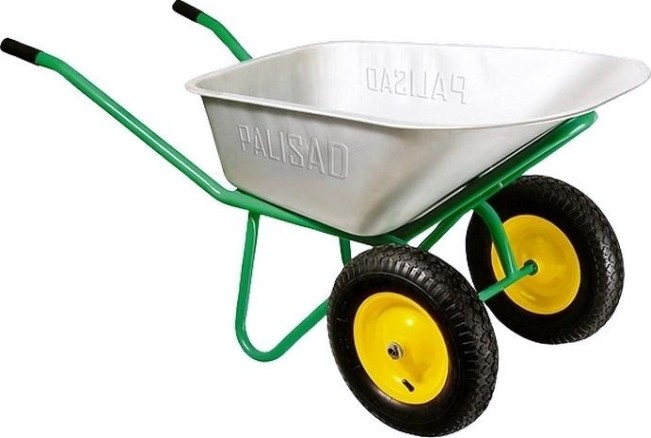 Тачка садово-строительная PALISAD 689233 2-х колесная, 320 кг, 100 л. Тачка садово-строительная PALISAD 689233 2-х колесная, 320 кг, 100 л.