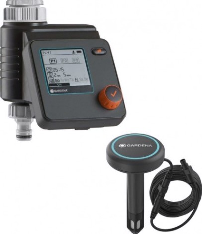 Таймер GARDENA комплект: подачи воды select + датчик влажности [01869-34.000.00]