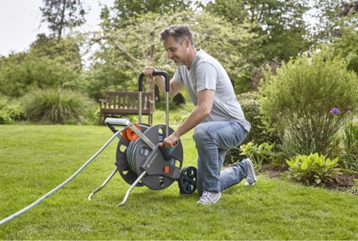 Тележка для шланга GARDENA СleverRoll L Easу с комплектом для полива 18522-32.000.00 [18522-32.000.00]