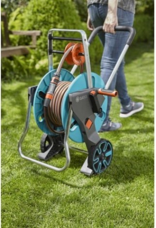 Тележка GARDENA для шланга cleverroll m easy с комплектом для полива [18517-28.000.00]