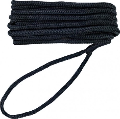 Трос швартовый с огоном SKIPPER плетеный, 10мм*10,67м, нейлон черный [SK-TDNBR101067B]