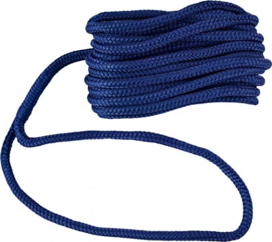 Трос швартовый с огоном SKIPPER плетеный, 10мм*7,62м, нейлон синий [SK-TDNBR10762BL]