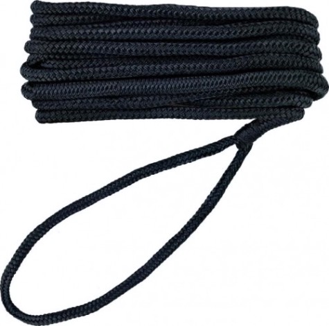 Трос швартовый с огоном SKIPPER плетеный, 14мм*10,67м, нейлон черный [SK-TDNBR141067B]