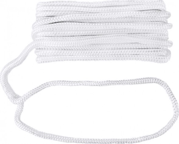 Трос швартовый с огоном SKIPPER плетеный, 16мм*6,1м, нейлон белый [SK-TDNBR1661W]