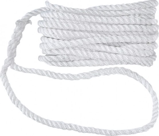 Трос швартовый с огоном SKIPPER трехпрядный, 10мм*10,67м, нейлон белый [SK-TDN3ST101067W]