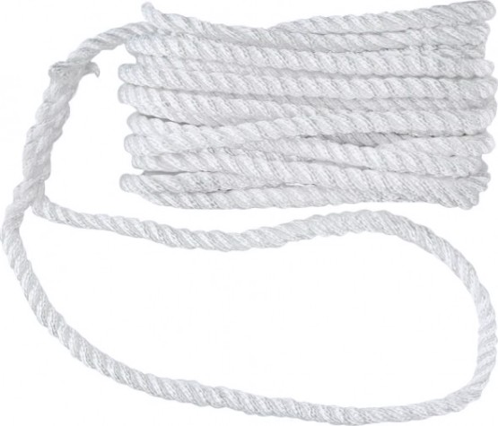 Трос швартовый с огоном SKIPPER трехпрядный, 14мм*10,67м, нейлон белый [SK-TDN3ST141067W]
