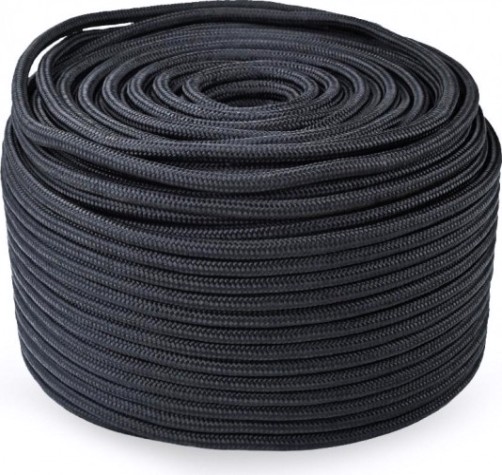 Трос якорный, швартовый, для кранца SKIPPER плетеный, 12мм*100м, нейлон черный [SK-TUNBR12100B]
