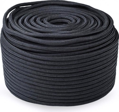 Трос якорный, швартовый, для кранца SKIPPER плетеный, 16мм*100м, нейлон черный [SK-TUNBR16100B]