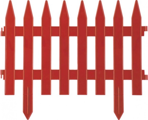 Забор садовый GRINDA КЛАССИКА декоративный 28x300см, терракот [422201-T]